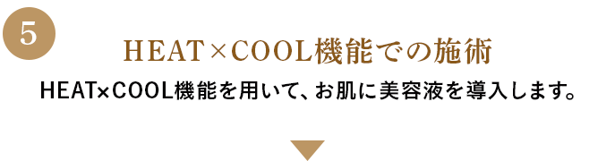 HEAT×COOL機能での施術