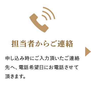 担当者からご連絡